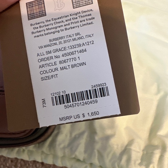 BURBERRY brown Color GRACE calfskin Leather convertible Small shoulder bag $1650 - Picture 7 of 8